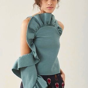 Rachel Comey Teal Spark Crop Top